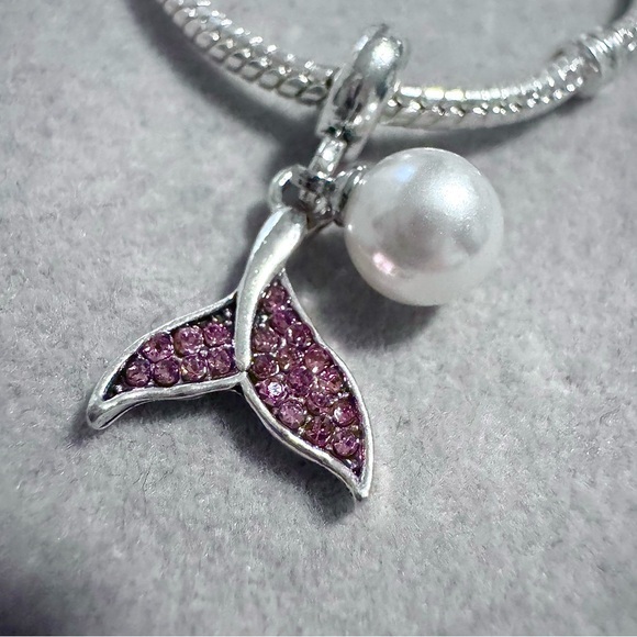 Mermaid Tail and Pearl Charm fits PANDORA - Picture 4 of 9
